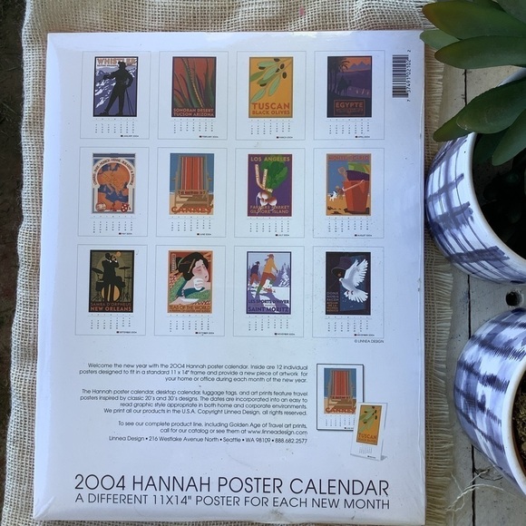 New Unused 2004 Hannah Poster Calendar - Picture 2 of 6